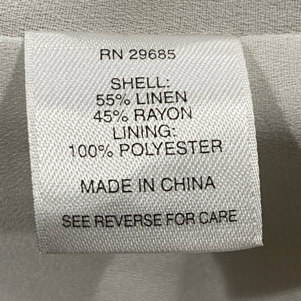 PENDLETON Drop Waist Shift Dress Linen White Tan Beige Women’s Size 8 - Picture 10 of 10